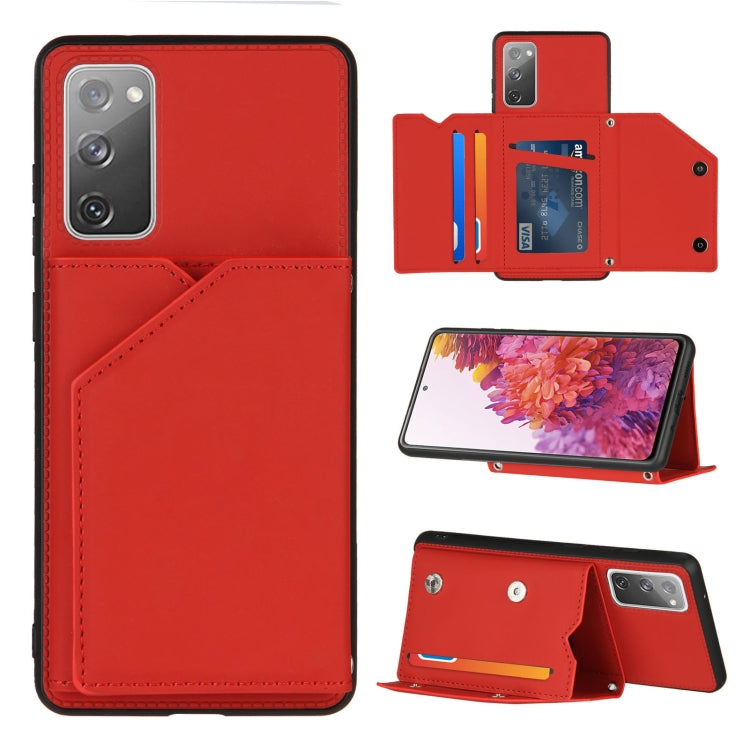 Skin Feel PU + TPU + PC Back Cover Shockproof Case with Card Slots & Holder & Photo Frame, Series 2