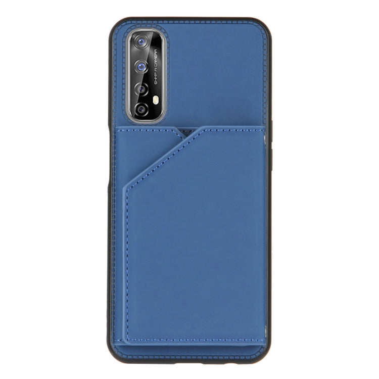 Skin Feel PU + TPU + PC Back Cover Shockproof Case with Card Slots & Holder & Photo Frame, For OPPO Realme 7, For Samsung Galaxy A50 & A30s & A50s, For OPPO Realme C11, For Samsung Galaxy A70 & A70s, For OPPO Realme C15, For Samsung Galaxy M60s & A81