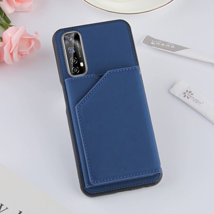 Skin Feel PU + TPU + PC Back Cover Shockproof Case with Card Slots & Holder & Photo Frame, For OPPO Realme 7, For Samsung Galaxy A50 & A30s & A50s, For OPPO Realme C11, For Samsung Galaxy A70 & A70s, For OPPO Realme C15, For Samsung Galaxy M60s & A81