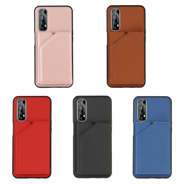 Skin Feel PU + TPU + PC Back Cover Shockproof Case with Card Slots & Holder & Photo Frame, For OPPO Realme 7, For Samsung Galaxy A50 & A30s & A50s, For OPPO Realme C11, For Samsung Galaxy A70 & A70s, For OPPO Realme C15, For Samsung Galaxy M60s & A81