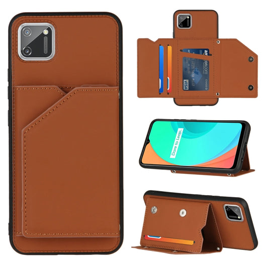 Skin Feel PU + TPU + PC Back Cover Shockproof Case with Card Slots & Holder & Photo Frame, Series 1