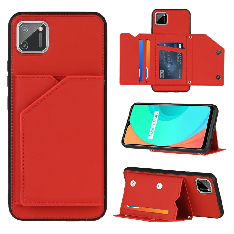 Skin Feel PU + TPU + PC Back Cover Shockproof Case with Card Slots & Holder & Photo Frame, Series 1