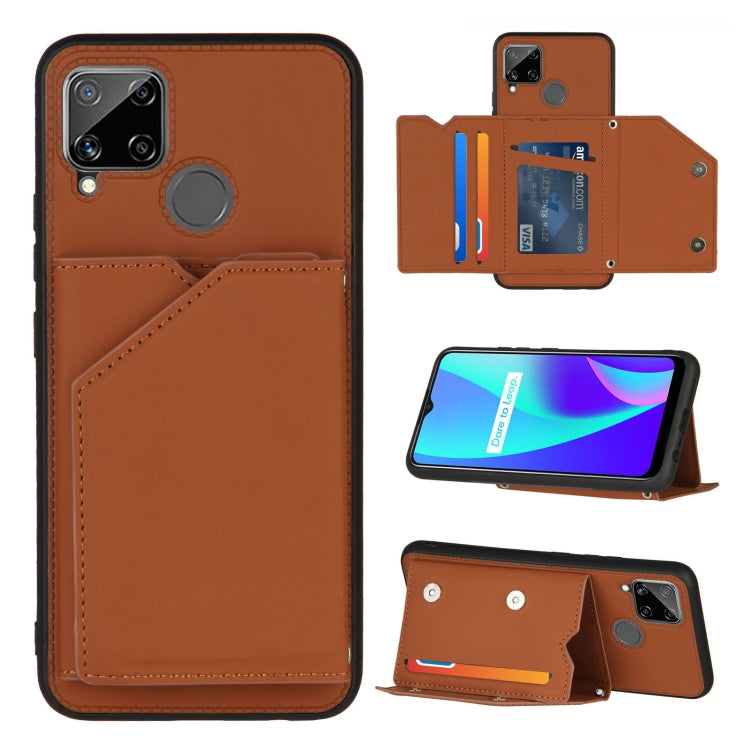 Skin Feel PU + TPU + PC Back Cover Shockproof Case with Card Slots & Holder & Photo Frame, Series 2