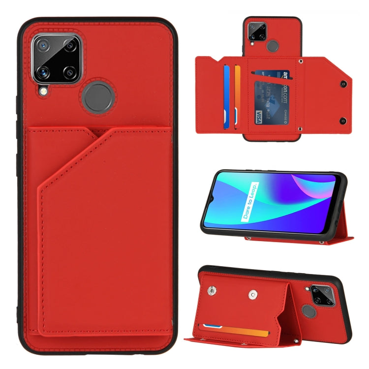 Skin Feel PU + TPU + PC Back Cover Shockproof Case with Card Slots & Holder & Photo Frame, Series 2