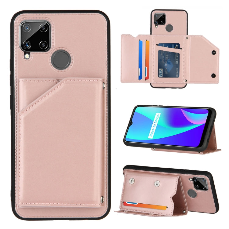 Skin Feel PU + TPU + PC Back Cover Shockproof Case with Card Slots & Holder & Photo Frame, Series 2