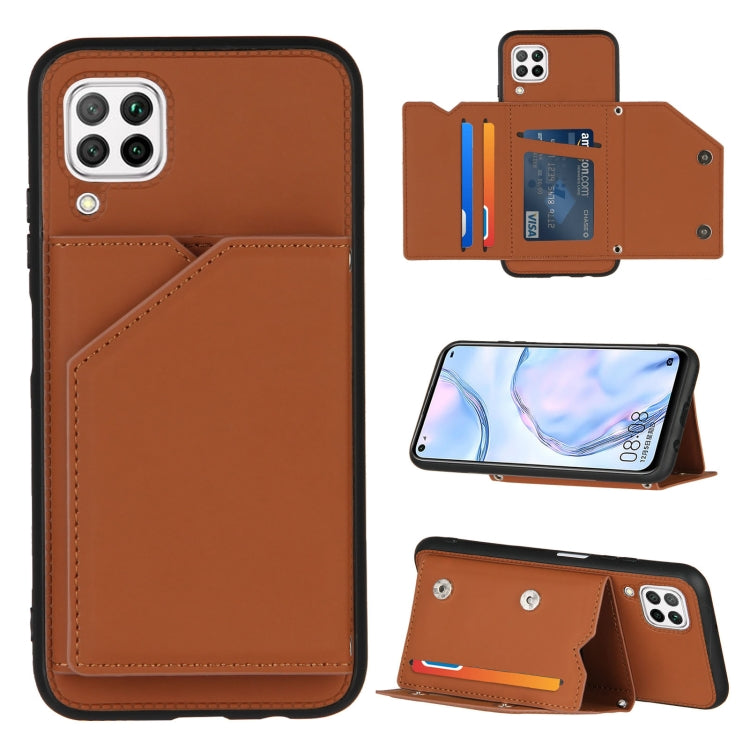 Skin Feel PU + TPU + PC Back Cover Shockproof Case with Card Slots & Holder & Photo Frame, Series 1