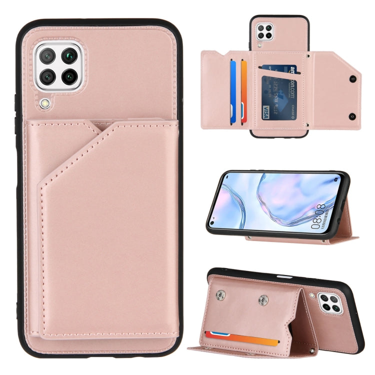 Skin Feel PU + TPU + PC Back Cover Shockproof Case with Card Slots & Holder & Photo Frame, For Huawei P40 Lite & Nova 6 SE, For Samsung Galaxy S20 FE, For vivo Y20, For Samsung Galaxy S20 Ultra