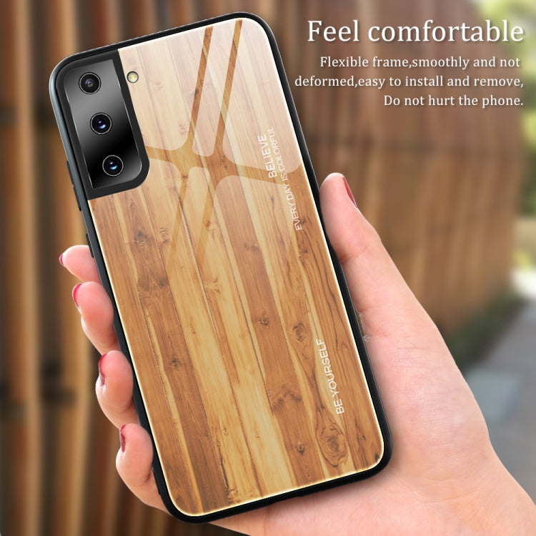 Wood Grain Glass Protective Case, For Samsung Galaxy S21 Plus, For Samsung Galaxy S21 Ultra 5G, For Samsung Galaxy A21s, For Samsung Galaxy Note20, For Samsung Galaxy Note20 Ultra