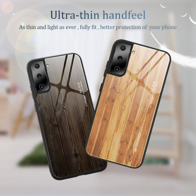 Wood Grain Glass Protective Case, For Samsung Galaxy S21 Plus, For Samsung Galaxy S21 Ultra 5G, For Samsung Galaxy A21s, For Samsung Galaxy Note20, For Samsung Galaxy Note20 Ultra