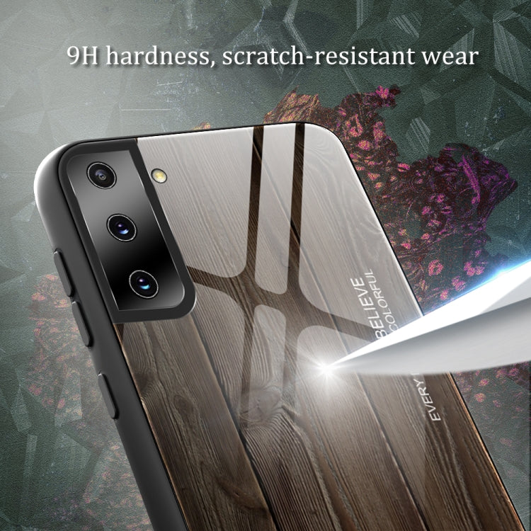 Wood Grain Glass Protective Case, For Samsung Galaxy S21 Plus, For Samsung Galaxy S21 Ultra 5G, For Samsung Galaxy A21s, For Samsung Galaxy Note20, For Samsung Galaxy Note20 Ultra