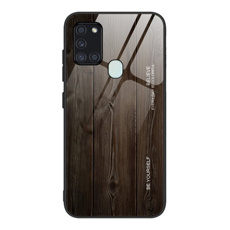 Wood Grain Glass Protective Case, For Samsung Galaxy S21 Plus, For Samsung Galaxy S21 Ultra 5G, For Samsung Galaxy A21s, For Samsung Galaxy Note20, For Samsung Galaxy Note20 Ultra