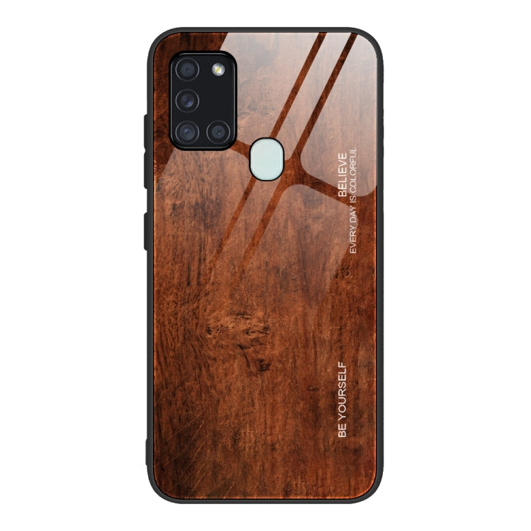 Wood Grain Glass Protective Case, For Samsung Galaxy S21 Plus, For Samsung Galaxy S21 Ultra 5G, For Samsung Galaxy A21s, For Samsung Galaxy Note20, For Samsung Galaxy Note20 Ultra