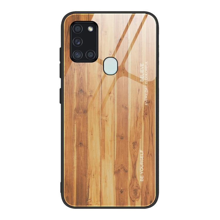 Wood Grain Glass Protective Case, For Samsung Galaxy S21 Plus, For Samsung Galaxy S21 Ultra 5G, For Samsung Galaxy A21s, For Samsung Galaxy Note20, For Samsung Galaxy Note20 Ultra