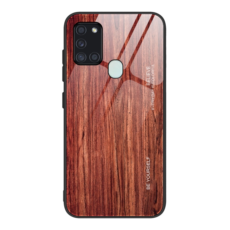 Wood Grain Glass Protective Case, For Samsung Galaxy S21 Plus, For Samsung Galaxy S21 Ultra 5G, For Samsung Galaxy A21s, For Samsung Galaxy Note20, For Samsung Galaxy Note20 Ultra