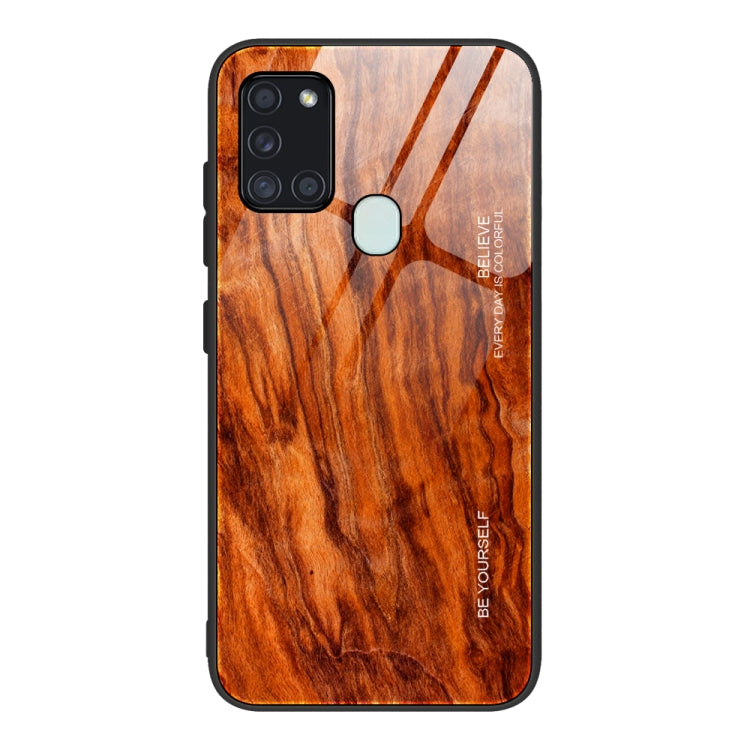 Wood Grain Glass Protective Case, For Samsung Galaxy S21 Plus, For Samsung Galaxy S21 Ultra 5G, For Samsung Galaxy A21s, For Samsung Galaxy Note20, For Samsung Galaxy Note20 Ultra