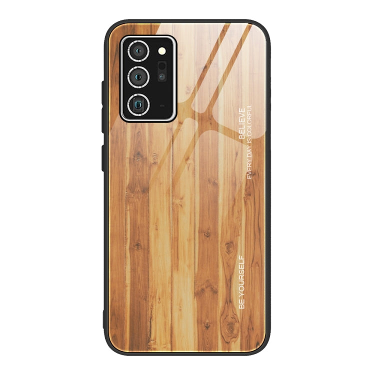 Wood Grain Glass Protective Case, For Samsung Galaxy S21 Plus, For Samsung Galaxy S21 Ultra 5G, For Samsung Galaxy A21s, For Samsung Galaxy Note20, For Samsung Galaxy Note20 Ultra