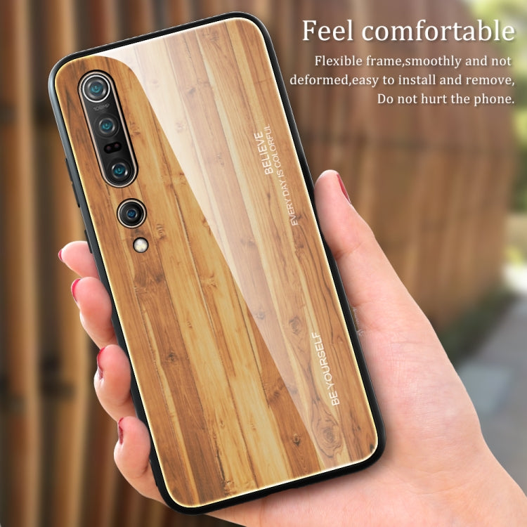 Wood Grain Glass Protective Case, For Xiaomi Mi 10 Pro, For Xiaomi 10T / 10T Pro, For Xiaomi Mi CC9, For Xiaomi Poco X3 NFC, For Xiaomi Redmi K30 Pro