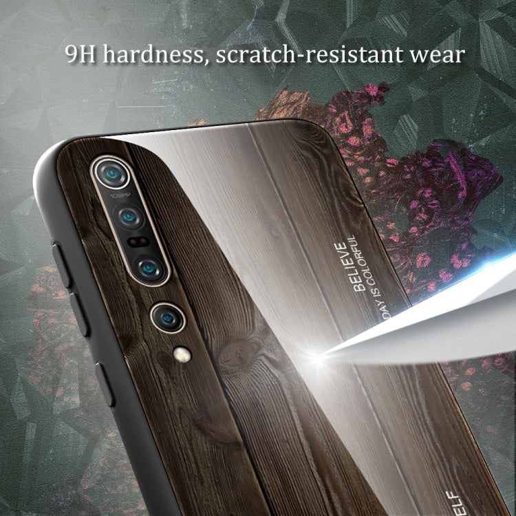 Wood Grain Glass Protective Case, For Xiaomi Mi 10 Pro, For Xiaomi 10T / 10T Pro, For Xiaomi Mi CC9, For Xiaomi Poco X3 NFC, For Xiaomi Redmi K30 Pro