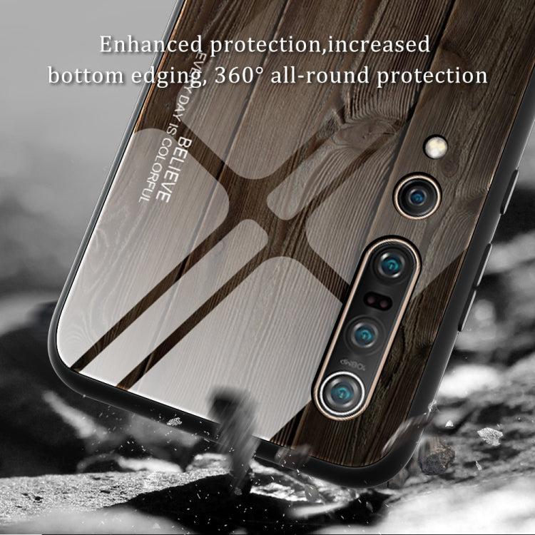 Wood Grain Glass Protective Case, For Xiaomi Mi 10 Pro, For Xiaomi 10T / 10T Pro, For Xiaomi Mi CC9, For Xiaomi Poco X3 NFC, For Xiaomi Redmi K30 Pro