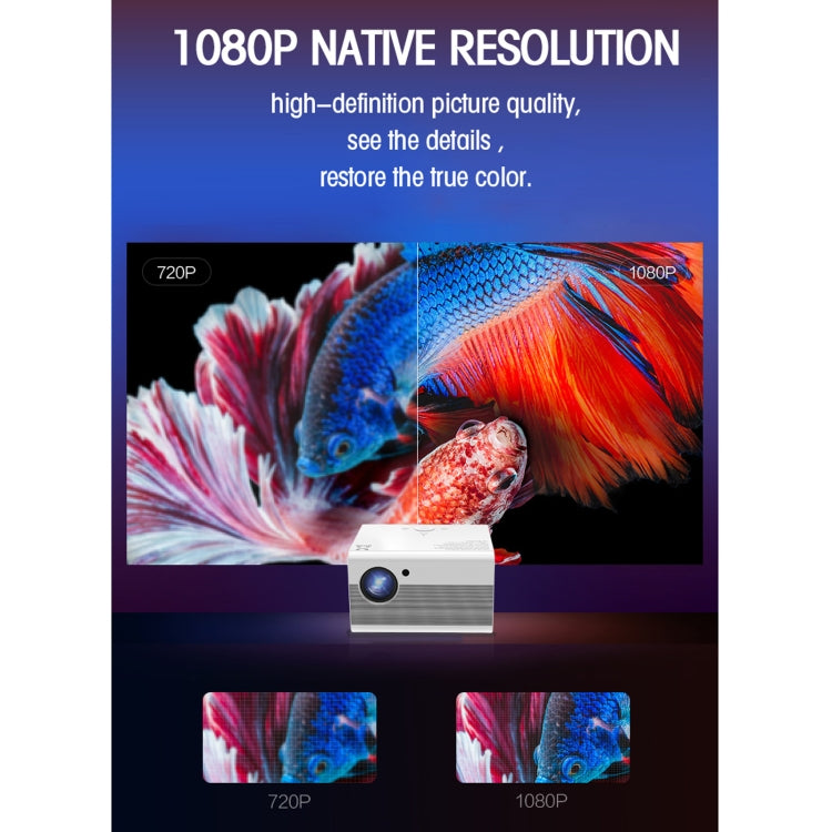 T10 1920x1080P 3600 Lumens Portable Home Theater LED HD Digital Projector, Android Version