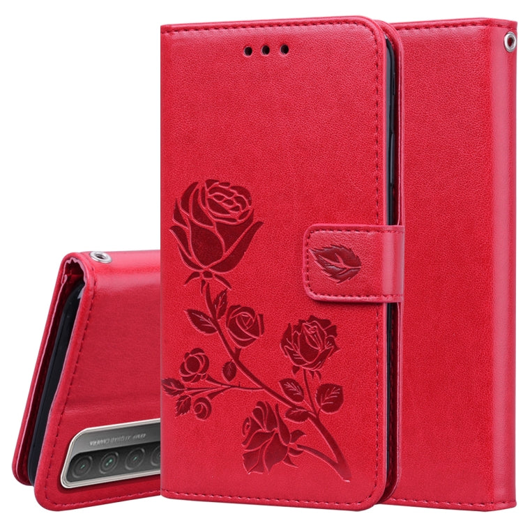 Rose Embossed Horizontal Flip PU Leather Case with Holder & Card Slots & Wallet