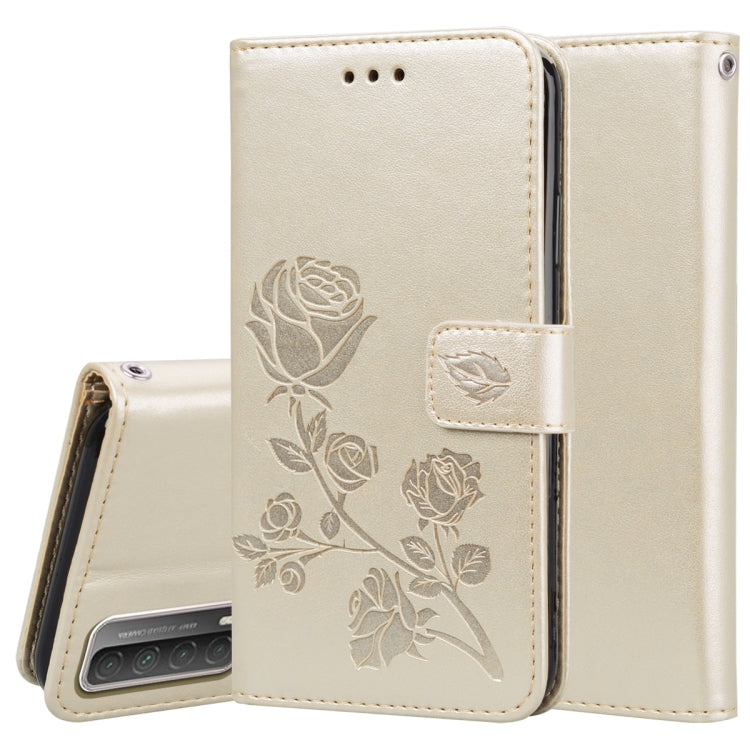 Rose Embossed Horizontal Flip PU Leather Case with Holder & Card Slots & Wallet, For Huawei Honor 10X Lite, For Huawei P smart 2021