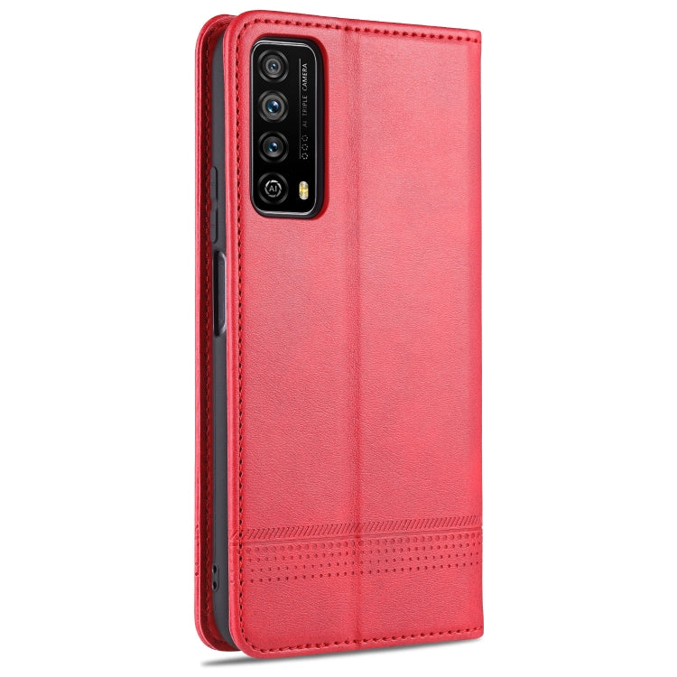 AZNS Magnetic Calf Texture Horizontal Flip Leather Case with Card Slots & Holder & Wallet, For Huawei P smart 2021, For Huawei  Y7a, For Huawei  Enjoy 20 SE 4G