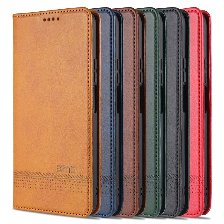 AZNS Magnetic Calf Texture Horizontal Flip Leather Case with Card Slots & Holder & Wallet, For Huawei P smart 2021, For Huawei  Y7a, For Huawei  Enjoy 20 SE 4G