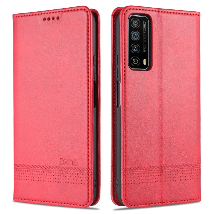 AZNS Magnetic Calf Texture Horizontal Flip Leather Case with Card Slots & Holder & Wallet, For Huawei P smart 2021, For Huawei  Y7a, For Huawei  Enjoy 20 SE 4G