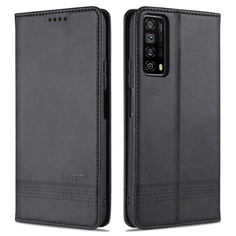 AZNS Magnetic Calf Texture Horizontal Flip Leather Case with Card Slots & Holder & Wallet, For Huawei P smart 2021, For Huawei  Y7a, For Huawei  Enjoy 20 SE 4G