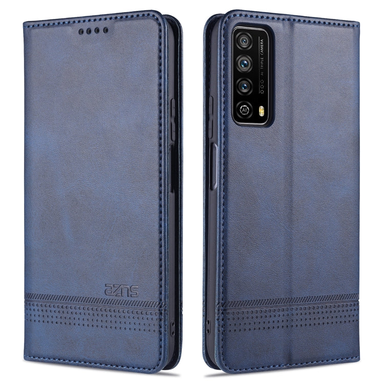 AZNS Magnetic Calf Texture Horizontal Flip Leather Case with Card Slots & Holder & Wallet, For Huawei P smart 2021, For Huawei  Y7a, For Huawei  Enjoy 20 SE 4G