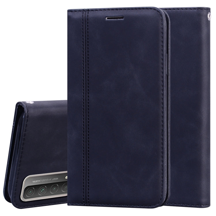 Frosted Business Magnetic Horizontal Flip PU Leather Case with Holder & Card Slot & Lanyard