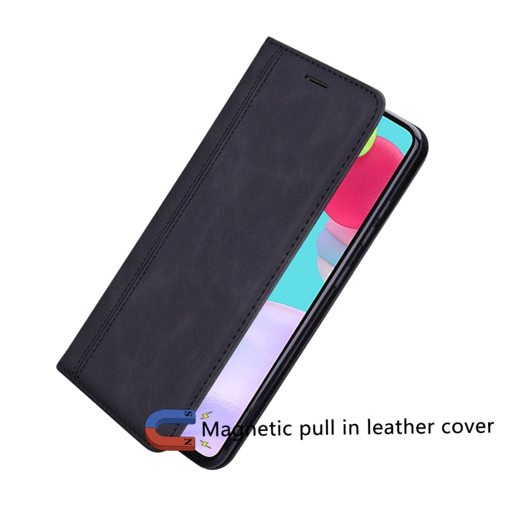 Frosted Business Magnetic Horizontal Flip PU Leather Case with Holder & Card Slot & Lanyard