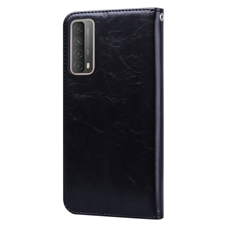 Business Style Oil Wax Texture Horizontal Flip Leather Case with Holder & Card Slots & Wallet