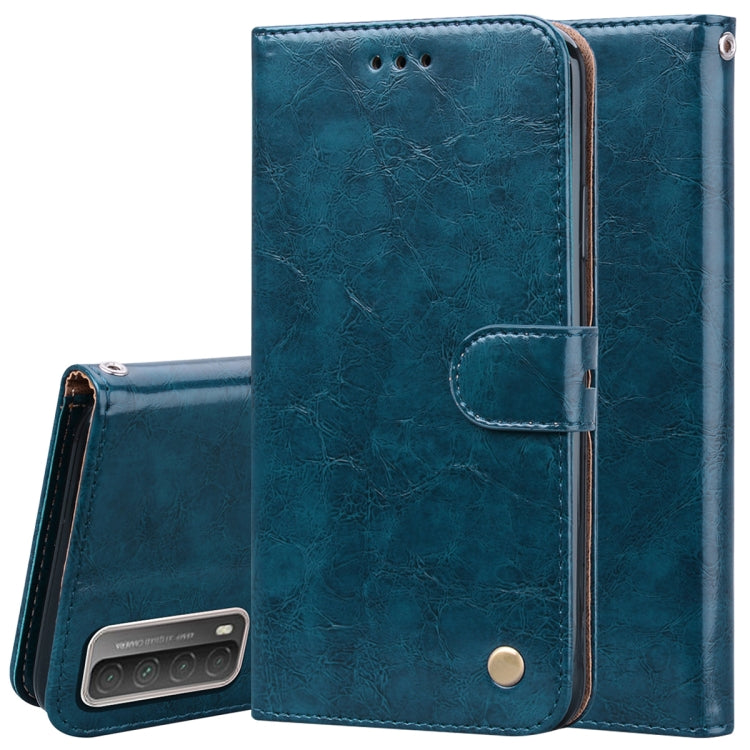 Business Style Oil Wax Texture Horizontal Flip Leather Case with Holder & Card Slots & Wallet, For Huawei P smart 2021, For Huawei Honor 10X Lite