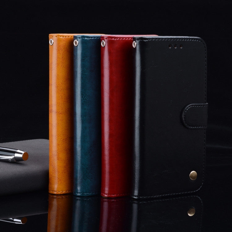 Business Style Oil Wax Texture Horizontal Flip Leather Case with Holder & Card Slots & Wallet