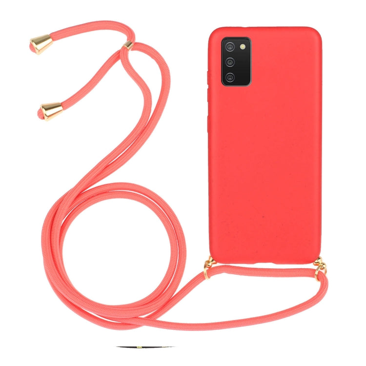 Wheat Straw Material + TPU Protective Case with Lanyard, For Samsung Galaxy A02s, For Samsung Galaxy A12, For Samsung Galaxy A31, For Samsung Galaxy A32 5G, For Huawei P smart 2021