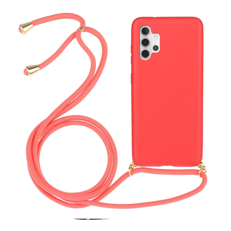 Wheat Straw Material + TPU Protective Case with Lanyard, For Samsung Galaxy A02s, For Samsung Galaxy A12, For Samsung Galaxy A31, For Samsung Galaxy A32 5G, For Huawei P smart 2021