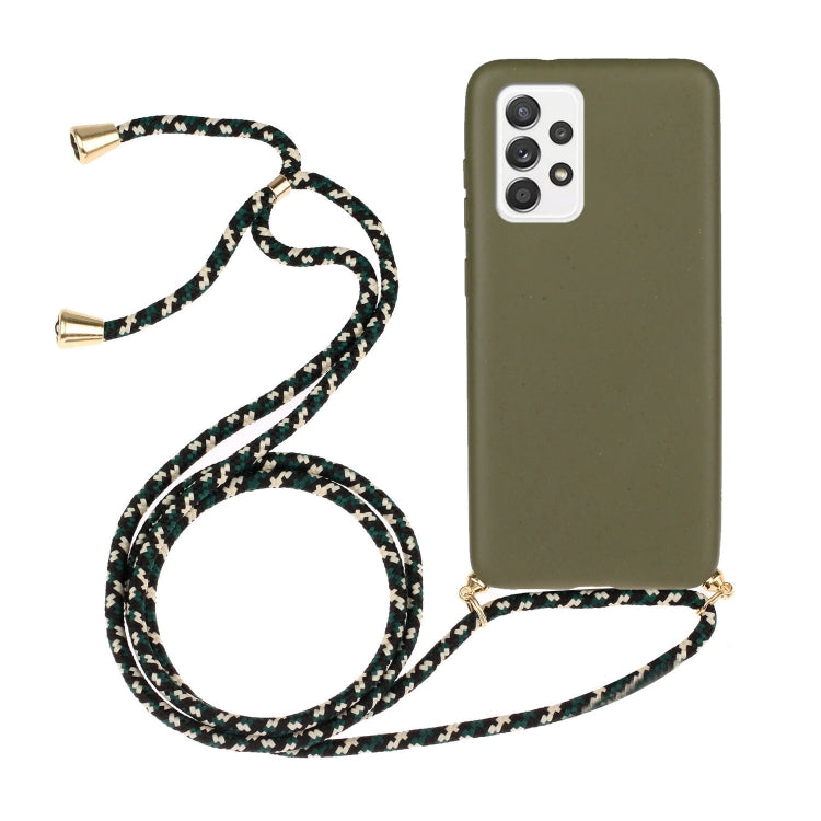 Wheat Straw Material + TPU Protective Case with Lanyard, For Samsung Galaxy A52 5G / 4G, For Samsung Galaxy A72 5G / 4G