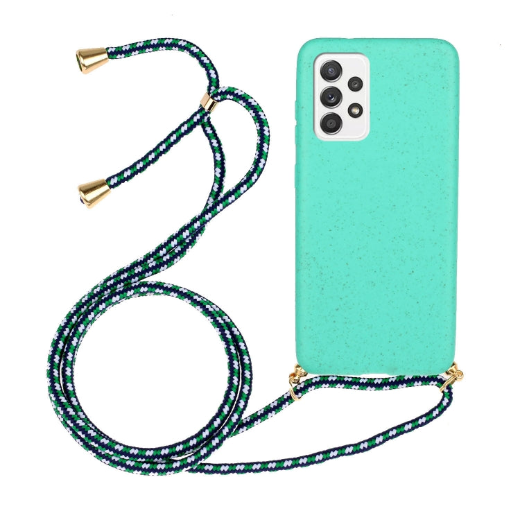 Wheat Straw Material + TPU Protective Case with Lanyard, For Samsung Galaxy A52 5G / 4G, For Samsung Galaxy A72 5G / 4G