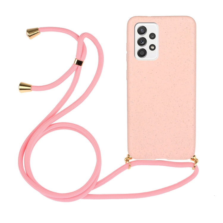 Wheat Straw Material + TPU Protective Case with Lanyard, For Samsung Galaxy A52 5G / 4G, For Samsung Galaxy A72 5G / 4G