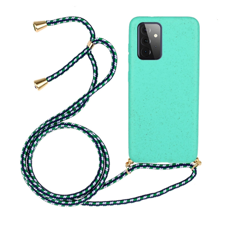 Wheat Straw Material + TPU Protective Case with Lanyard, For Samsung Galaxy A52 5G / 4G, For Samsung Galaxy A72 5G / 4G