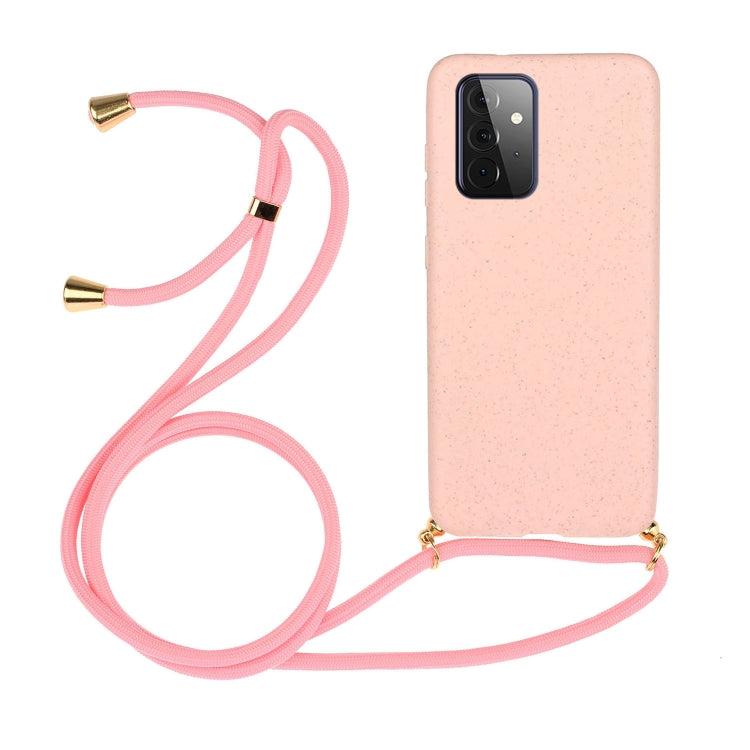 Wheat Straw Material + TPU Protective Case with Lanyard, For Samsung Galaxy A52 5G / 4G, For Samsung Galaxy A72 5G / 4G