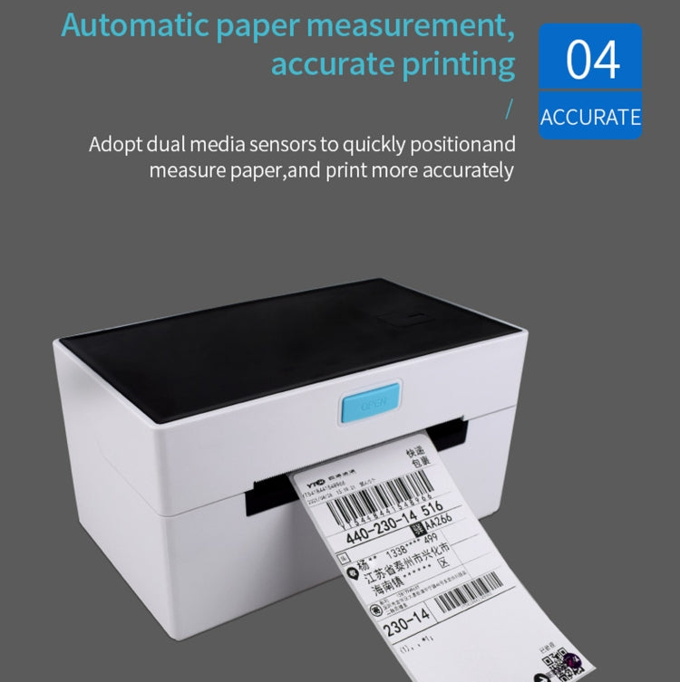 POS-9220 100x150mm Thermal Express Bill Self-adhesive Label Printer, USB + Bluetooth with Holder Version,