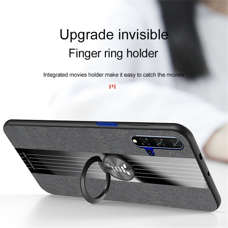 XINLI Stitching Cloth Textue Shockproof TPU Protective Case with Ring Holder, For Huawei Honor 20 Pro, For Huawei Honor 7X, For Huawei Honor 8X, For Huawei Honor 9X, For Huawei Honor 9X Pro, For Huawei Honor 10