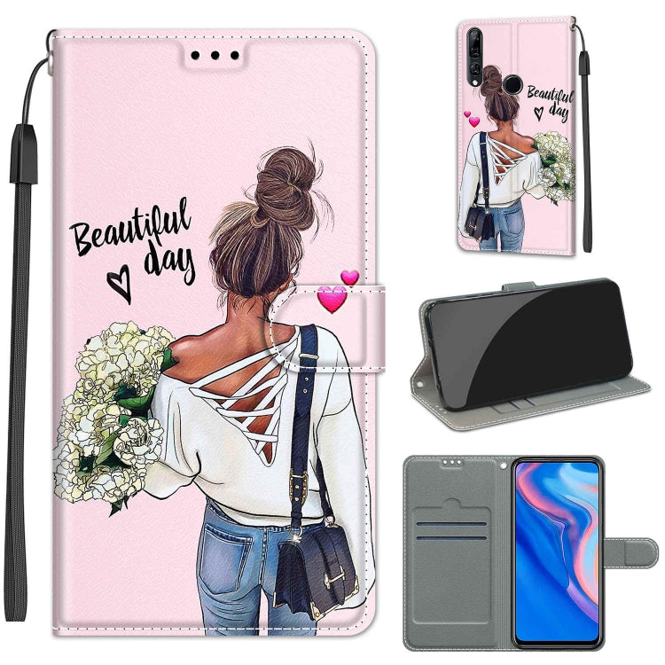 Voltage Colored Drawing Magnetic Clasp Horizontal Flip PU Leather Case with Holder & Card Slots, For Huawei P Smart Z / Y9 Prime / 9X / 9X Pro