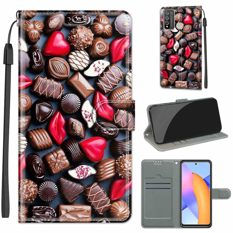 Voltage Colored Drawing Magnetic Clasp Horizontal Flip PU Leather Case with Holder & Card Slots, For Honor 10X Lite