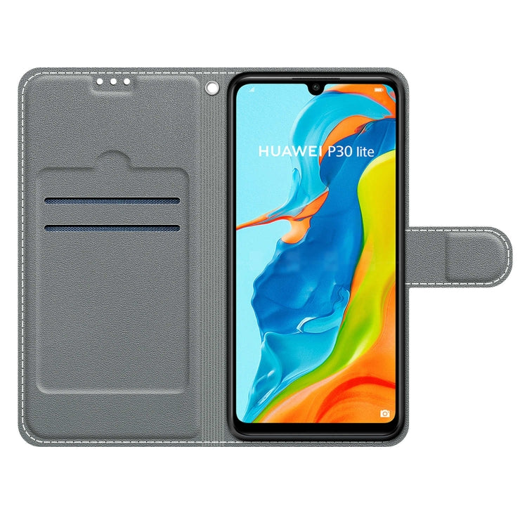 Voltage Colored Drawing Magnetic Clasp Horizontal Flip PU Leather Case with Holder & Card Slots, For Huawei P30 Lite