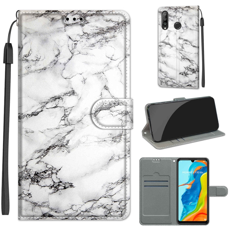 Voltage Colored Drawing Magnetic Clasp Horizontal Flip PU Leather Case with Holder & Card Slots, For Huawei P30 Lite