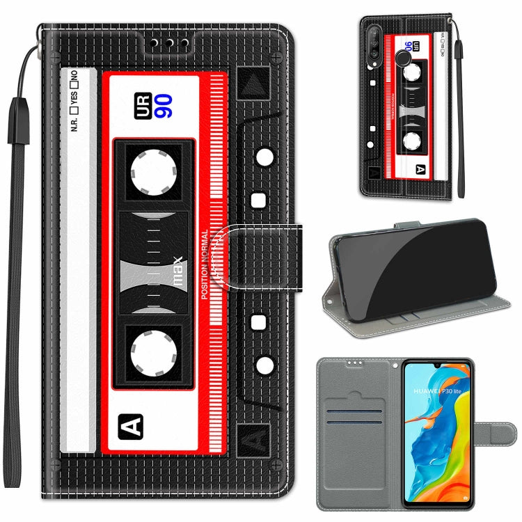 Voltage Colored Drawing Magnetic Clasp Horizontal Flip PU Leather Case with Holder & Card Slots, For Huawei P30 Lite